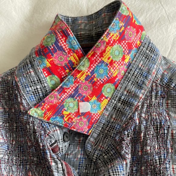 Robert Graham Sport Shirt - Blue/Grey Patterned - X-Large - Picture 8 of 8